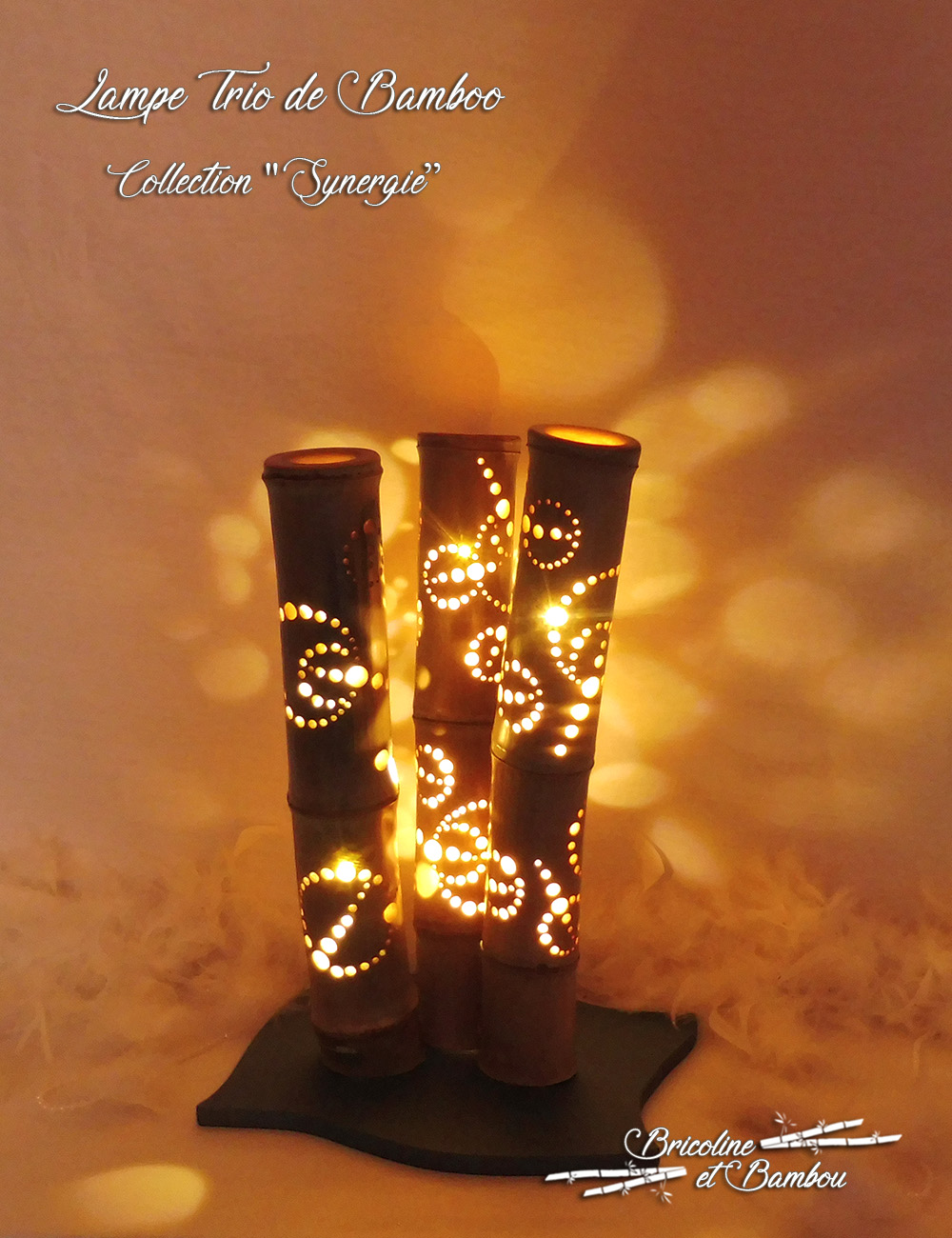 Lampe Trio de Bamboo 2 Lampe Trio de Bamboo