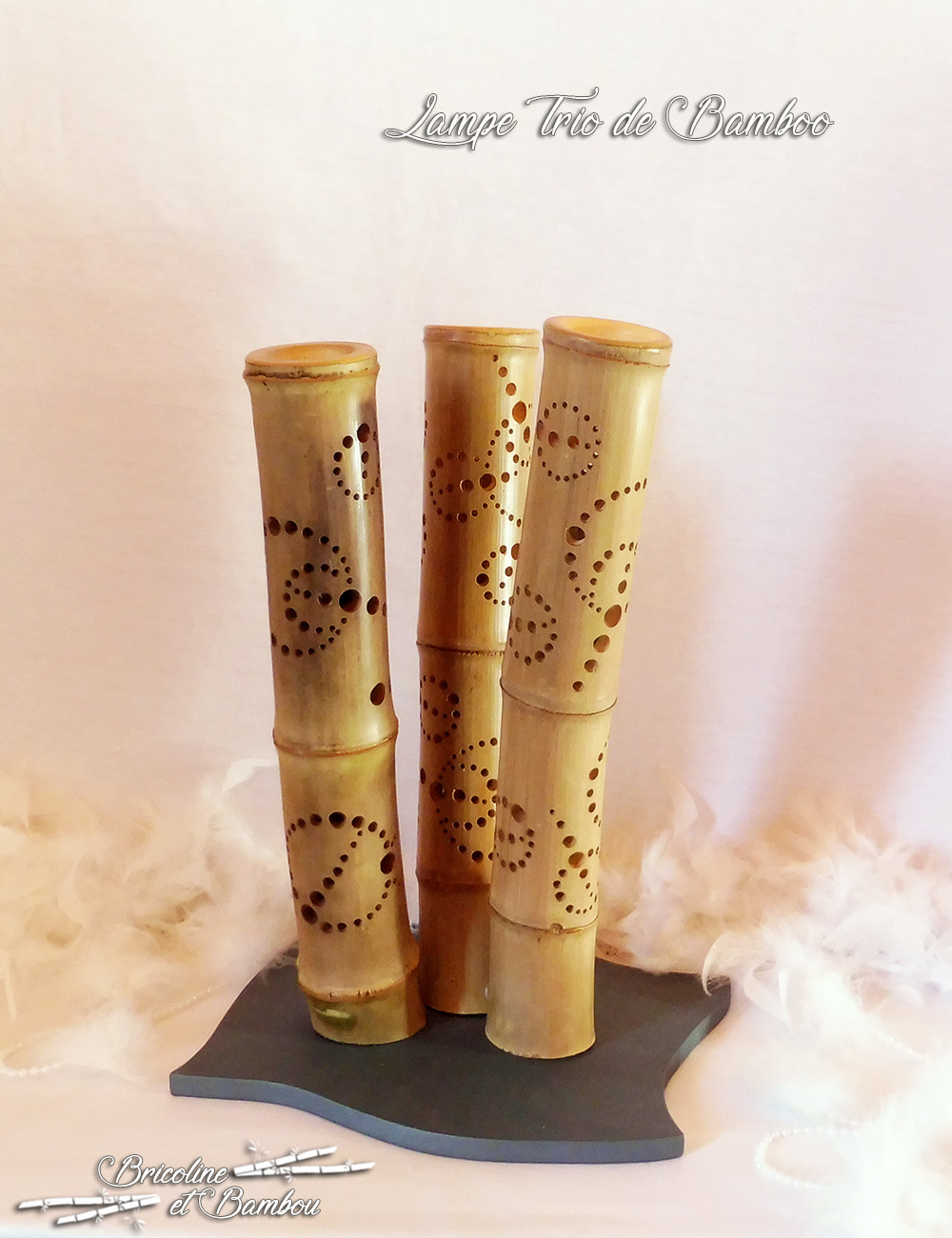 Lampe Trio de Bamboo