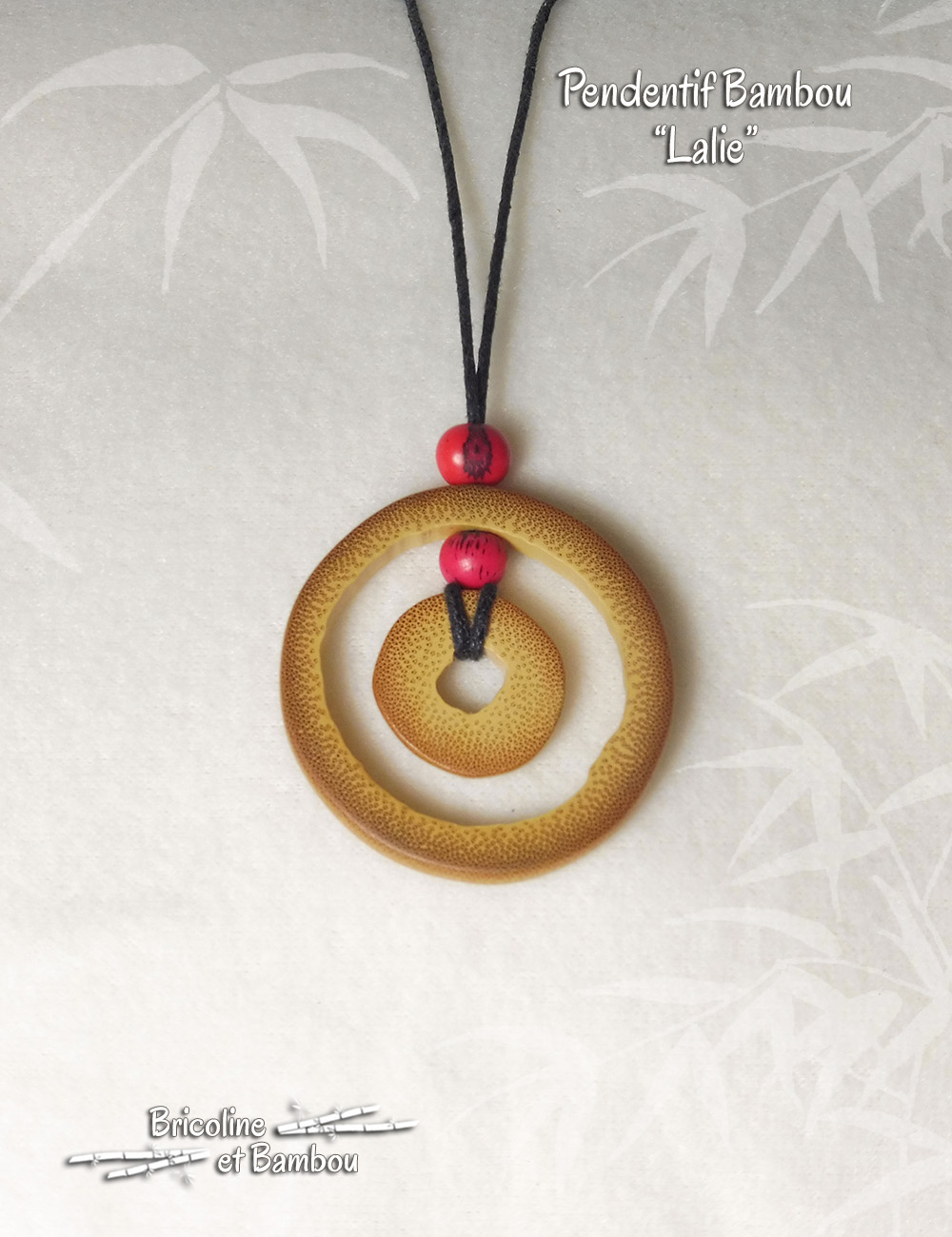 Pendentif Bambou Lalie 2 Pendentif Bambou Lalie