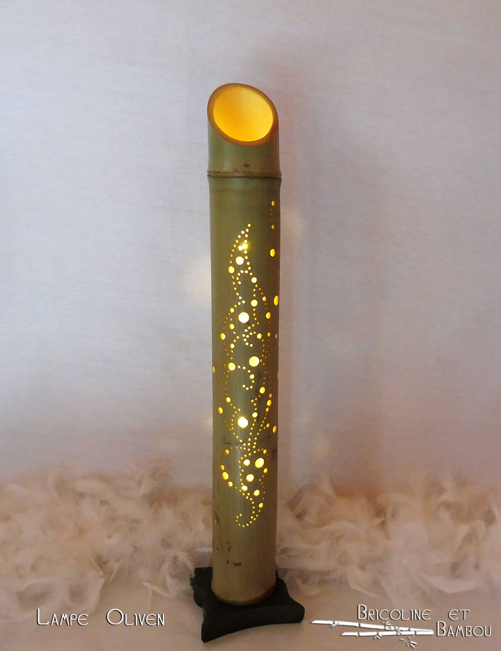 Lampe Oliven 2 Lampe Bambou Oliven