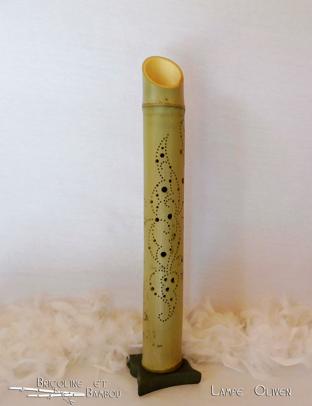 Lampe Oliven Lampe Bambou Oliven
