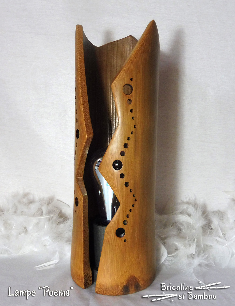 Lampe Poema 3 Lampe Bambou Poema