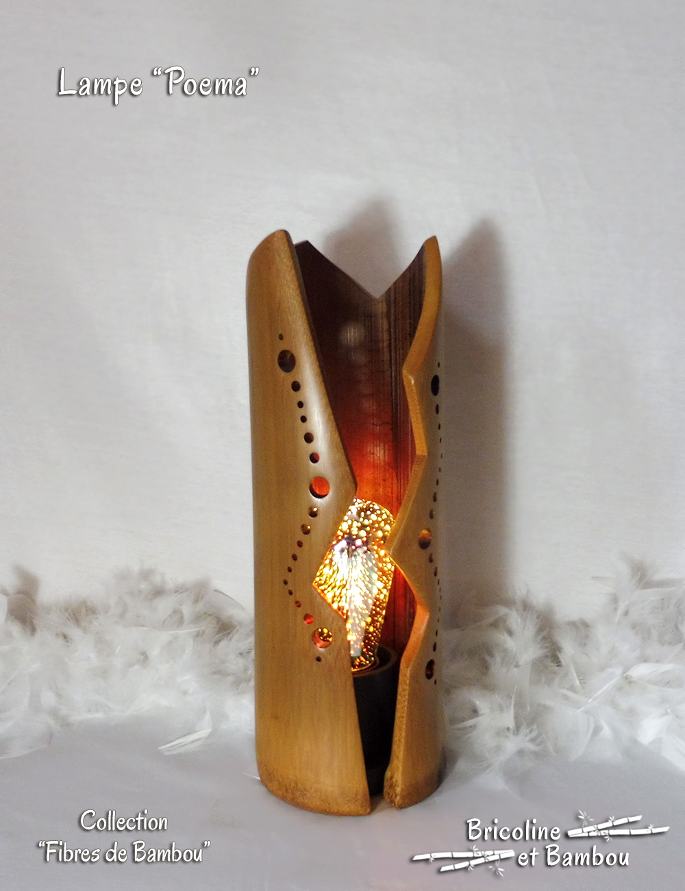 Lampe Poema 8 Lampe Bambou Poema